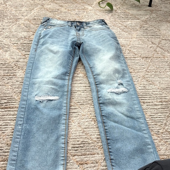 True Religion Light Blue Distressed Jeans - Picture 1 of 8